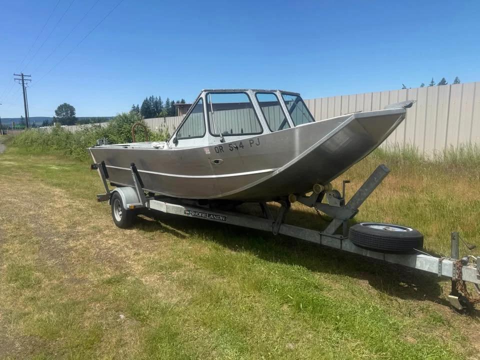1980 21’ jet boat fiberglass Yamaha AR210/212